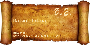 Balent Edina névjegykártya